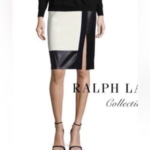 Ralph Lauren Purple Label Black and Cream Pencil Skirt